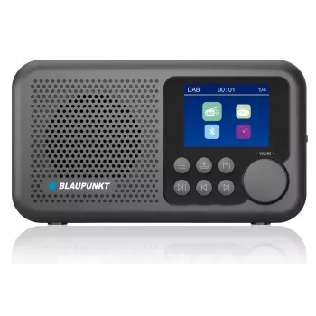 Radio DAB+/FM BLAUPUNKT DR8BK – radiosveglia digitale con FM/DAB+, Bluetooth 5.3, 2 W, 1800 mAh, funzione di ricarica USB, nero