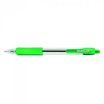 STANGER penna a sfera 1.0 Softgrip retrattile, verde, 1 pz. 18000300041