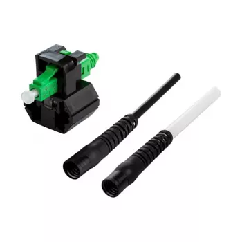 METZ CONNECT kit di montaggio connettore ibrido LC APC OS2, 10 pezzi, per cavo Ø 2,0 + 3,0 mm