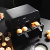 Friggitrice ad aria Petra PT4750BLKVDEEU7, doppia camera, capacità 3,7 L, nero