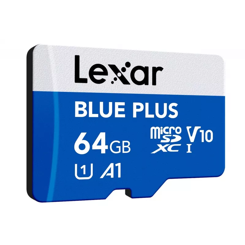 Scheda di memoria MicroSDXC Lexar BLUE PLUS 64 GB UHS‑I 100 MB/s U1 V10 (blu)