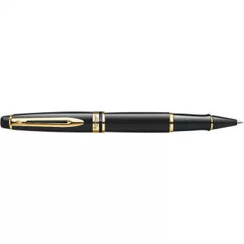 Roller Waterman Expert, fine (F), nero laccato, GT