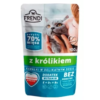 Cibo umido per gatti Frendi bocconcini in salsa con coniglio — 100 g bustina