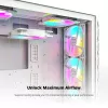 Ventola Montech HP140 ARGB PWM 140 mm bianca con cuscinetto rifle