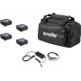 Set luce piatta LED EUROLITE AKKU 3 — 4× pannelli a batteria in softbag