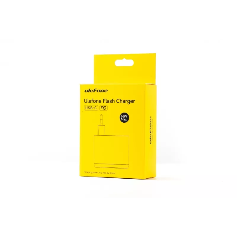 Caricabatterie UleFone 66W — alimentatore USB rapido per dispositivi portatili, modello UF-CHAR-66WR