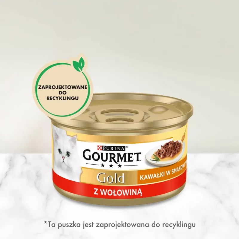 GOURMET Gold Sauce Delight manzo - cibo umido per gatti - 85 g