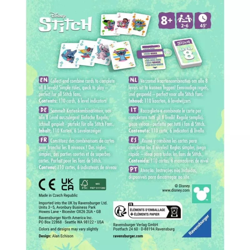 Disney Stitch Level 8, gioco di carte