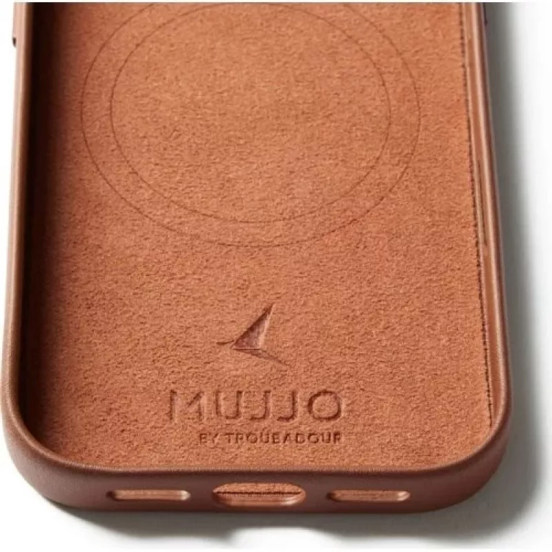 Mujjo Full Leder Case MagSafe custodia per iPhone 17 Pro marrone