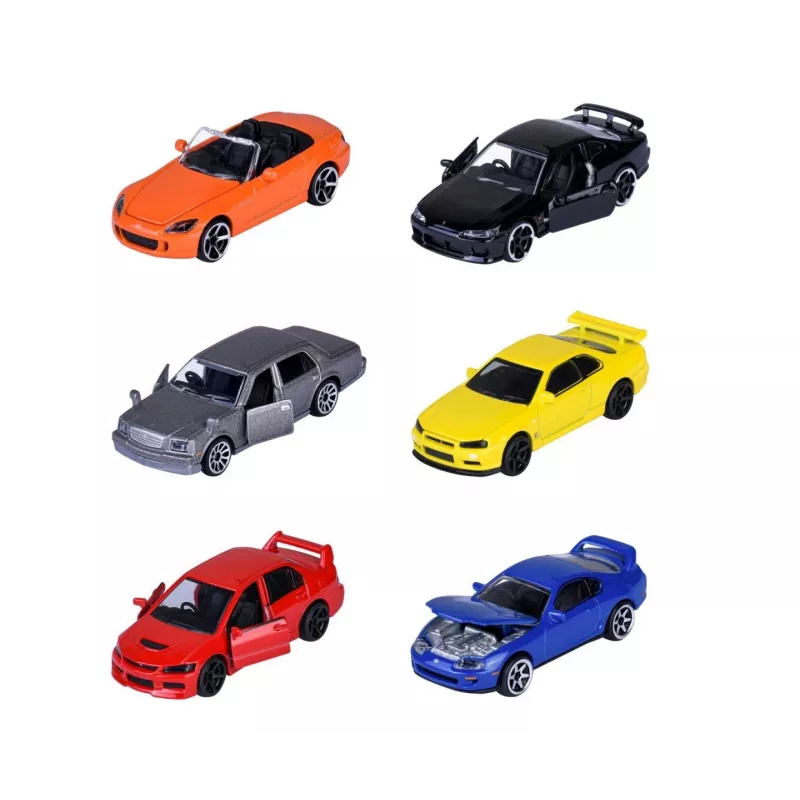 Set automobiline Majorette Japan Legends Premium assortimento, 6 veicoli, modello 8502100000