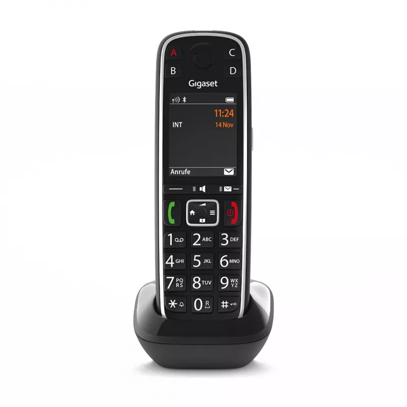Telefono analogico/DECT Gigaset E720HX con identificazione del chiamante nero
