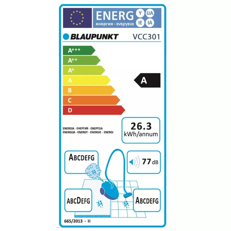 Aspirapolvere Blaupunkt VCC301 1,2 L a scopa a secco 700 W senza sacchetto