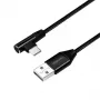 LogiLink – cavo USB – USB-C (M) angolare a USB (M) dritto – USB 2.0 – 5 V – 3 A – 1 m – nero