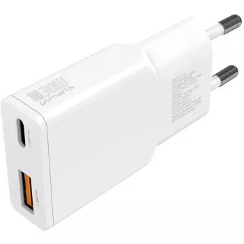 Caricabatterie 4smarts PDPlug Duos sottile smartphone tablet bianco AC ricarica rapida