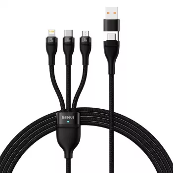 Cavo USB Baseus CASS030101 1,2 m USB-A/USB-C USB-C/Micro-USB-B/Lightning nero