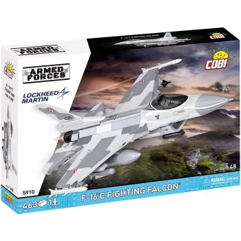 Set da costruzione Cobi F-16C Fighting Falcon – 463 pezzi, kit modello in scala