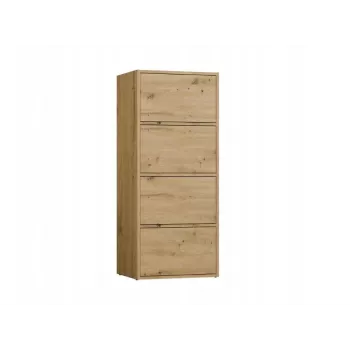 Comodino ALMA, antracite/rovere artisan