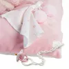 Bambola 73860 bambola neonata Nica su coperta rosa 38 cm Llorens