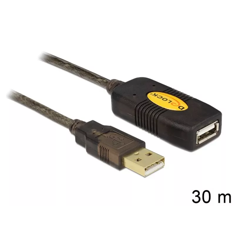 Cavo USB DeLOCK 30 m USB2.0 USB A nero