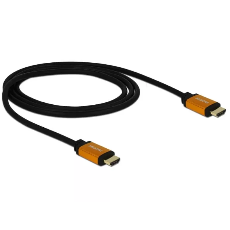 Cavo HDMI DeLOCK 85727 1m Type-A maschio su maschio nero oro