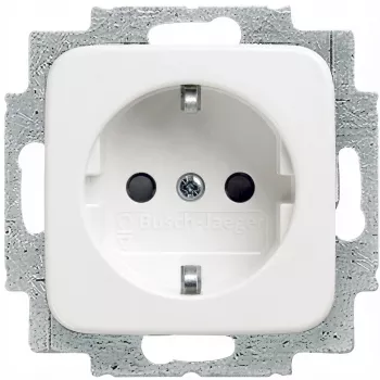 BUSCH JAEGER 2CKA002011A1888 - Tipo F - 2P+E - bianco - IP20 - 250 V - 16 A