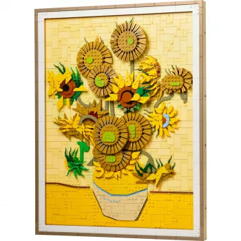 Set mosaico da parete LEGO Art Vincent van Gogh Girasoli set artistico da parete 3D 2615 pezzi 540×410×50 mm