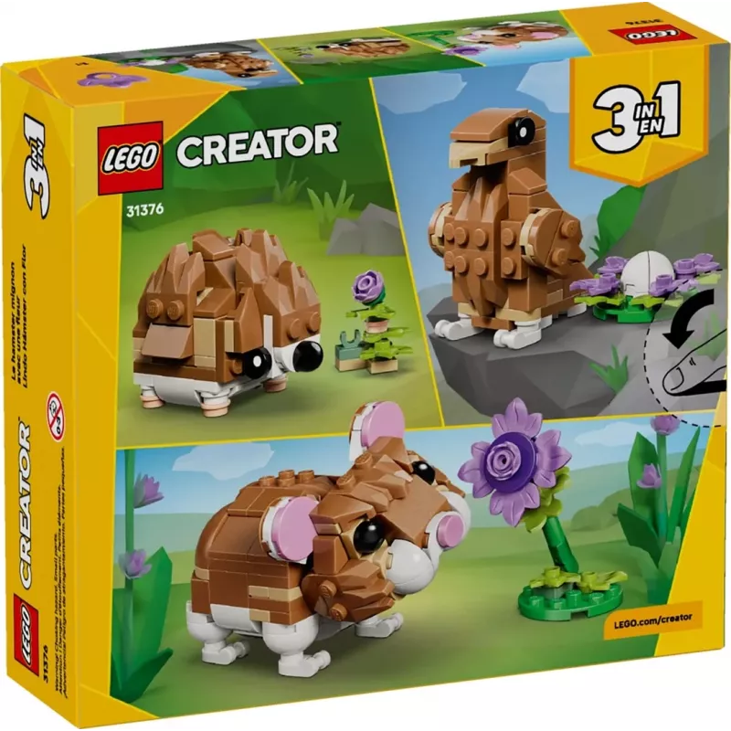 LEGO CREATOR 3 IN 1 31376 Criceto carino con fiore