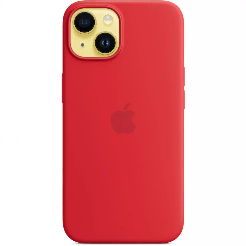 Apple iPhone 14 Custodia in silicone compatibile MagSafe, (PRODUCT)Rosso