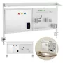 Pannello divisorio da scrivania ergo office ER-301 W – paravento in acciaio largo 1116 mm con lavagna magnetica, bianco, carico max. 10 kg