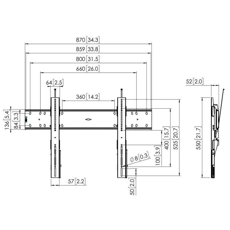 Vogels PFW 6810 supporto a parete per 55-80 pollici, max. 75 kg, nero