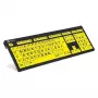 Logickeyboard XL Print NERO Office USB QWERTZ tedesco nero giallo