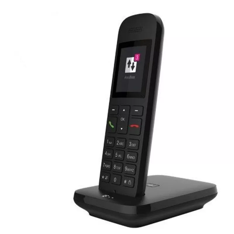 Telekom Sinus 12 telefono cordless DECT con identificazione del chiamante, nero