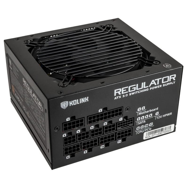 Alimentatore Kolink Regulator 80 PLUS Gold, ATX 3.0, PCIe 5.0, modulare - 750 Watt