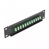 Patch panel fibra ottica DeLOCK 10 pollici 12 porte LC duplex verde 1U nero