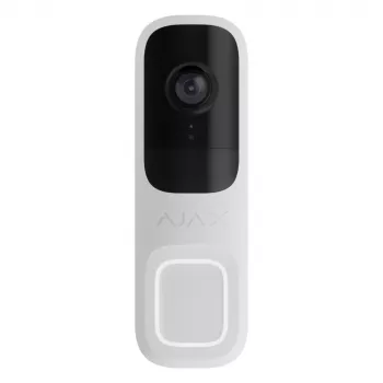 Campanello Ajax bianco senza fili 4 MP visione notturna a batteria