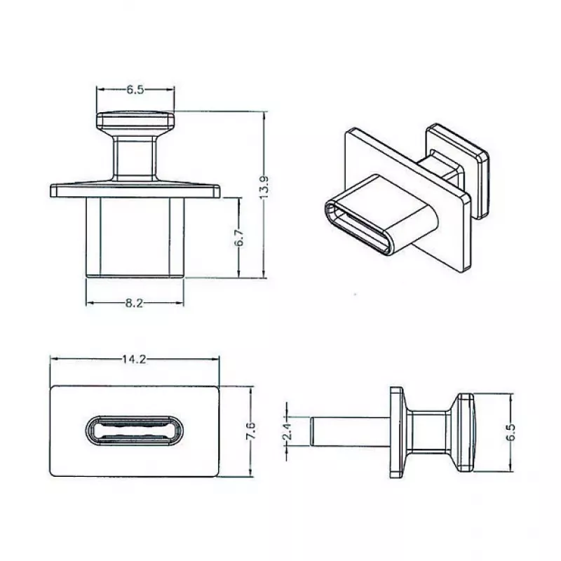 Tappo di protezione per connettore femmina USB Type-C DeLOCK 64015