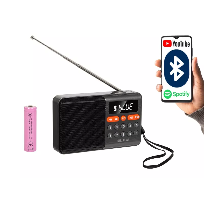 Radio analogica portatile AM/FM Bluetooth BLOW RA18 con sintonizzatore FM e connettività Bluetooth