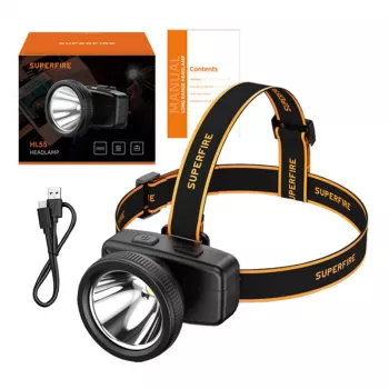 Torcia frontale Superfire HL55 150 lm USB-C 4 modalità
