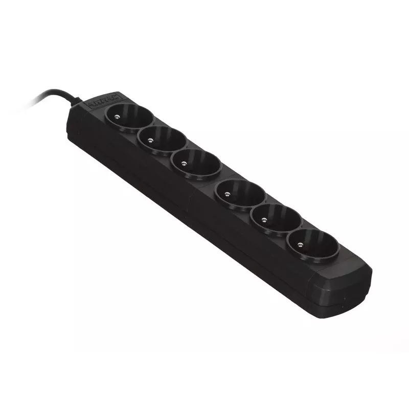 Ciabatta ActiveJet 6GNU - 3M - C, 6 prese, tipo E, cavo 3 m, 10 A, nero