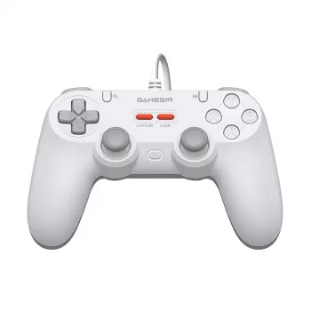 Controller gaming con filo GameSir T3 Lite WT bianco – controller con filo ergonomico, compatibile con PC