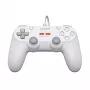 Controller gaming con filo GameSir T3 Lite WT bianco – controller con filo ergonomico, compatibile con PC