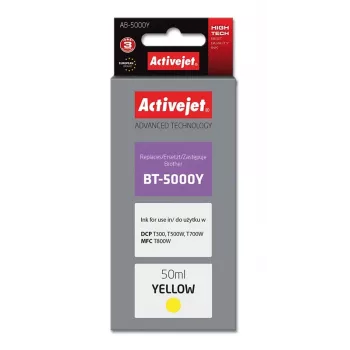 Flacone d'inchiostro ActiveJet AB-5000Y giallo, compatibile con Brother, a base di colorante 50 ml, resa alta (XL)