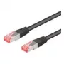 Wentronic Goobay Cavo patch CAT 6a, S/FTP (PiMF), nero, 7,5 m - LSZH senza alogeni, rame (93853)
