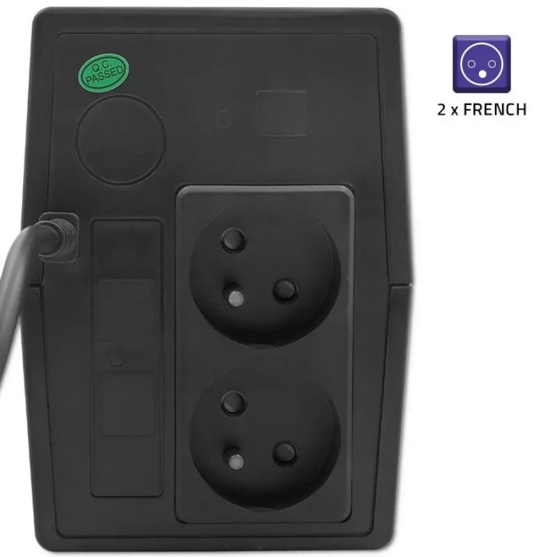 Qoltec 53772 UPS (gruppo di continuità) line-interactive 0,65 kVA 360 W 1 uscita AC