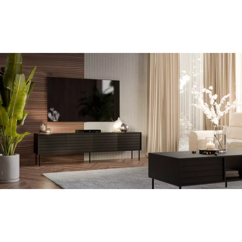 Cama CORTINA 4D Mobile TV 200x40x55 nero