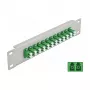 Patch panel fibra ottica DeLOCK 10 pollici 12 porte LC duplex verde 1U grigio