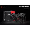 SAVIO BLADE X1 set di ventole, 3 x 120 mm, PWM a 4 pin, nero