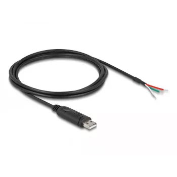 DELOCK Cavo adattatore USB 2.0 Type-A a seriale RS-485 2 m nero