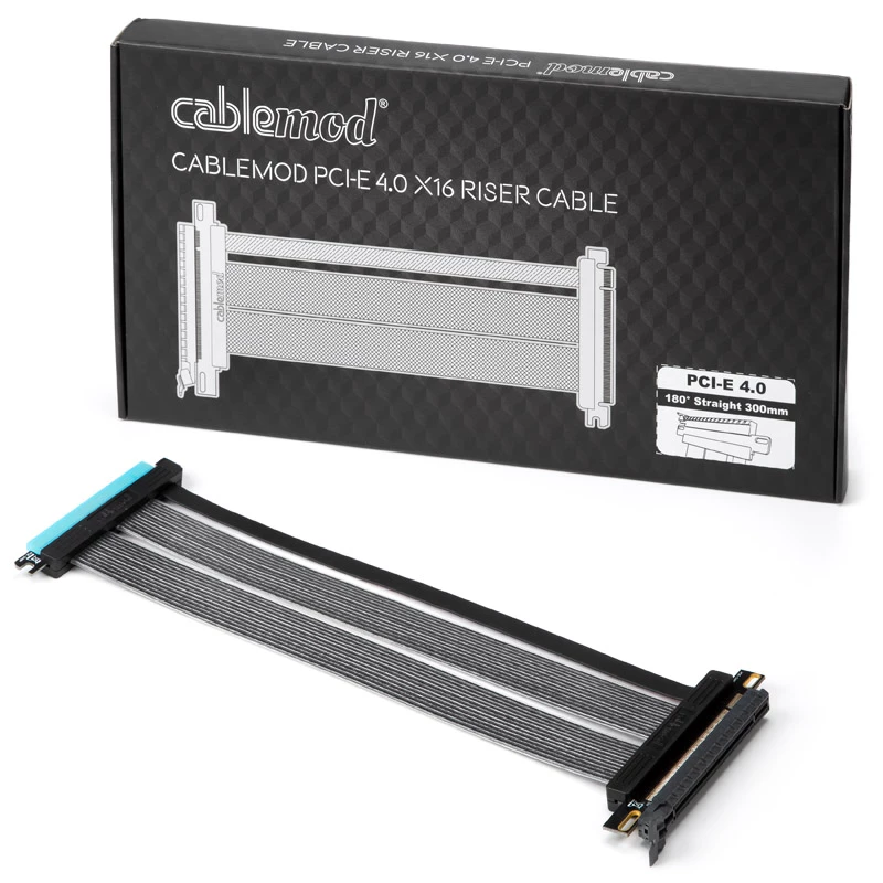 Cavo riser PCIe 4.0 CableMod CM-CAB-PC4S-30K-R — 30 cm