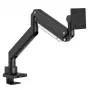 Maclean MC-968 supporto doppio braccio per monitor con molla a gas 17-57 27 kg portata elevata stabile completamente orientabile supporto max VESA 200x200